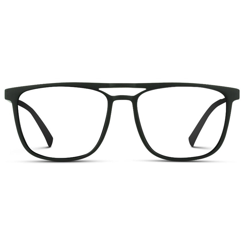 Lance  Double Bridge Men Modern Square Prescription Crystal Brown Frame  Sunglasses – WMP Eyewear