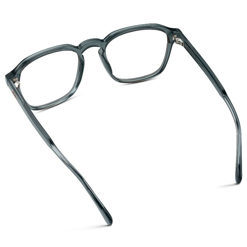 Francis | Square Crystal Stone Blue Prescription Frames – WMP Eyewear