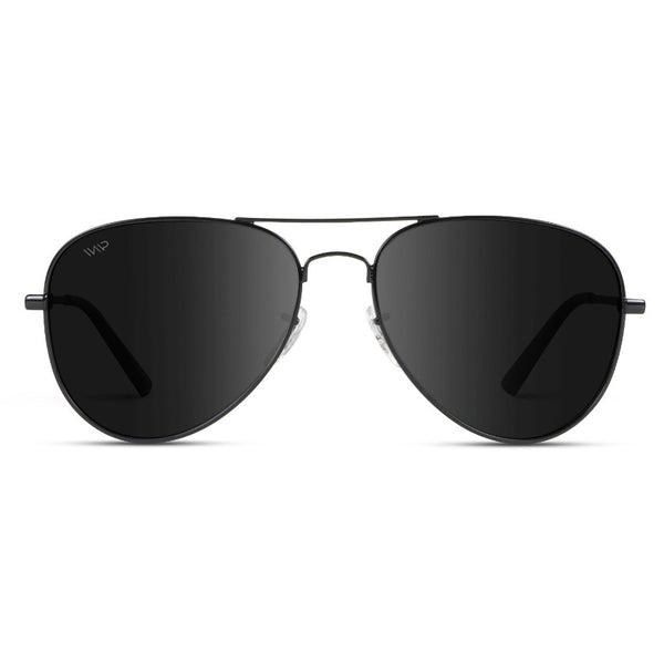 Black flat aviator clearance sunglasses